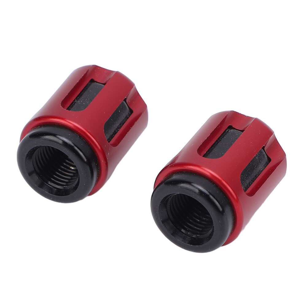 Aluminium Alloy Valve Stem Caps (Pair) Red 7293282084407