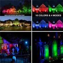 RGBW in Ground Light 12V Outdoor Well Light 3W Color LED Light Low Voltage Landscape Light with Remote Control 4pcs