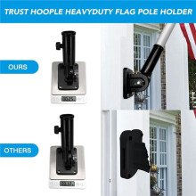 2 Pcs Flag Pole Holder for Outside House, Adjustable Flag Pole Mount, Metal for Outside, Multi-Position