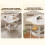 Table Side Coffee Table Double Layer Table with Storage Side Table Easy to Assemble for Small Spaces Bedroom Green 7