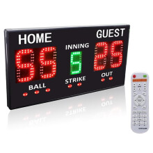 Marcador de Béisbol Fácil de Usar, Marcador Electrónico para Competiciones de Baloncesto, Tenis de Mesa y Dardos. Enchufe Estadounidense.