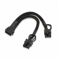 Pleciony Kabel Zasilający Typu Y do Karty Graficznej, 12-Pinowy Żeński i Dwa 8-Pinowe (6+2) Męskie, Przedłużacz PCI-E