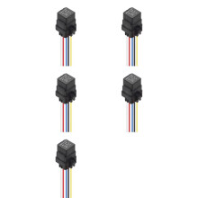 5X 12VDC 40A Waterdicht Relais met Kabelboomsocketdraden 5-Pins Relais JD2912-1Z-14VDC 40A 14VDC Autorelais