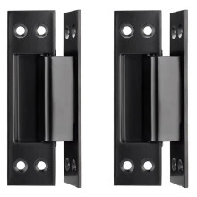 2X Porta Nascosta da 4 Pollici con Porta In Legno In Acciaio Inossidabile Nascosta Porta Nascosta e Cerniera Cerniera Nascosta Nero