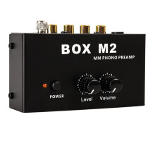 BOX M2 Phono Preamp for Turntable Stereo Audio Hi-Fi Phonograph/Record Player Preamplifier EU Plug