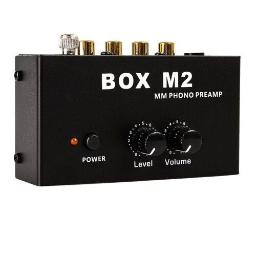 BOX M2 Phono Preamp for Turntable  Stereo Audio Hi-Fi Phonograph/Record Player Preamplifier EU Plug