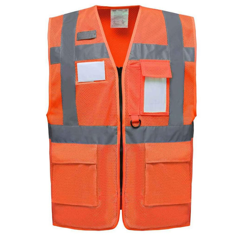 (3Xl, Orange) Yoko Unisex Adult Hi-Vis Vest 5063470532483