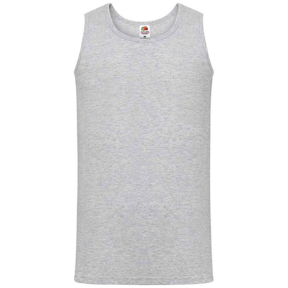 Fruit Of The Loom (S, Heather ) Mens Athletic Vest Top Grey