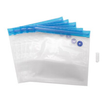 5 STKS Herbruikbare VacuüM Voedsel Opslag Rits Zakken voor Elektrische Handheld VacuüM Sealer Pomp, 22 X 21 CM