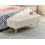 Beliani Upholstered Bench PATERSON Velvet Off-White 2