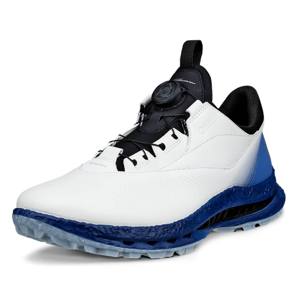 Ecco (Uk 11.5, White/Federal ) Mens 2026 Biom C5 Boa Gtx Spikeless Waterproof Leather Golf Shoes Blue