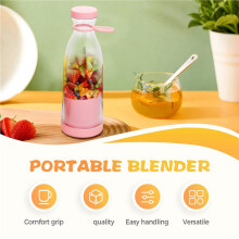 2X Portable Blender, Portable Cordless Juicer Fruit Juicers for Smoothies Bottle, 420ml Smoothie Blenders