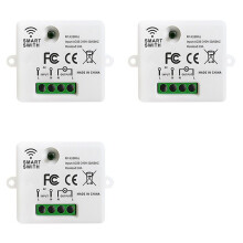 3X RF 433Mhz Light Wireless Panel 10A Remote Control Relay Receiver Module Transmitter for Bedroom