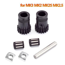 2X Zestaw Wytłaczarki z Podwójnym Napędem dla Prusa I3 Mk3S MK3 MK2 MK2S MK2.5 Drukarki 3D z Kołem Wytłaczającym i Ulepszonym Uchwytem Filamentu