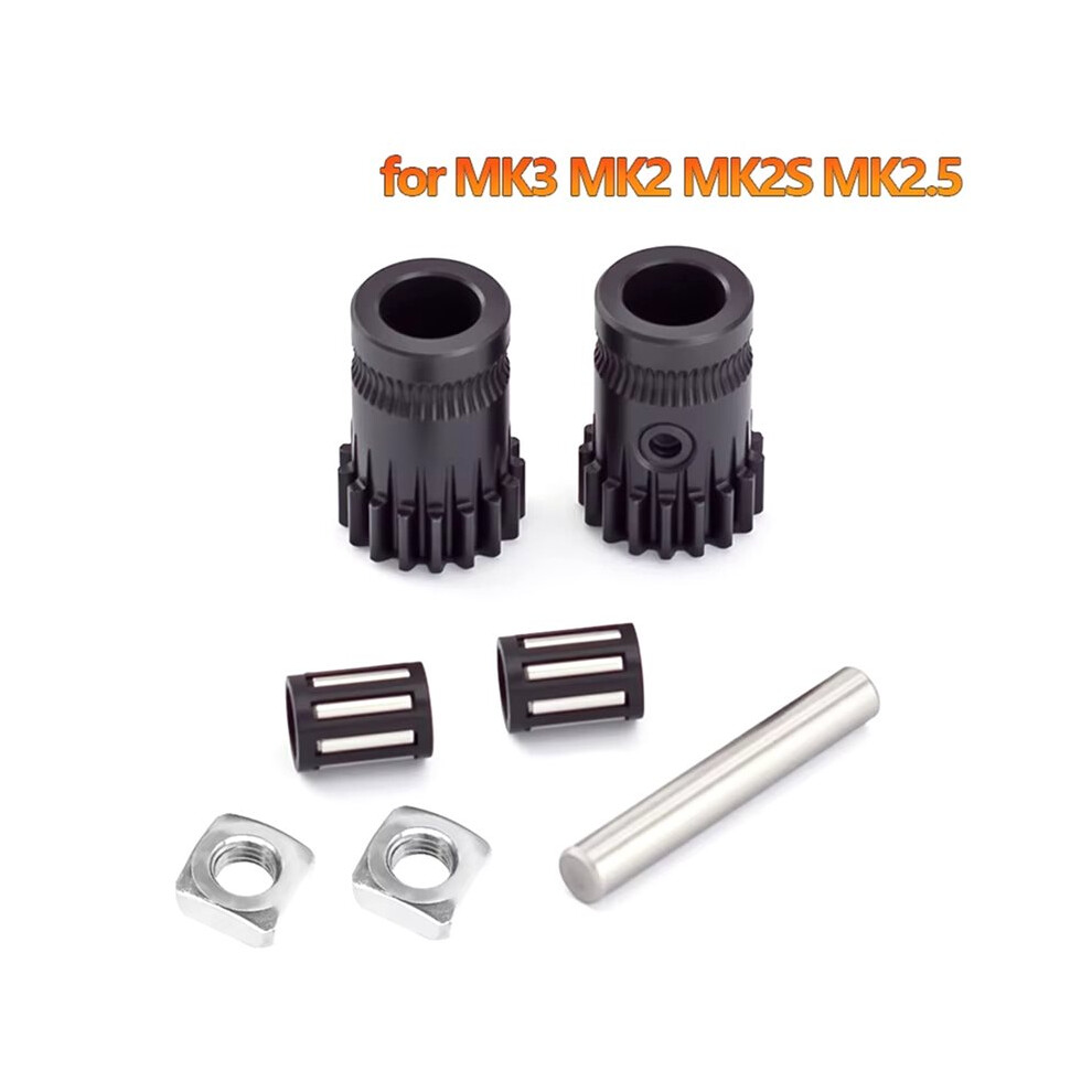 2X Dual Drive Gear Extruder Kit For Prusa I3 Mk3s Mk3 Mk2 Mk2s Mk2.5 3D Printer Extrusion Wheel Enhanced Filament Grip 4711820421321
