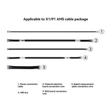 10PCS Cable Pack High Quality Cable 3D Printer Accessories for  X1/P1 Series AMS Speed Test Board Power Cable