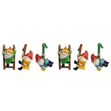 6X Fairy Garden Accessoires, Tuinkabouter Miniaturen, Gnomes Garden Kit Dwergen Standbeeld voor Fairy Garden, Woondecoratie