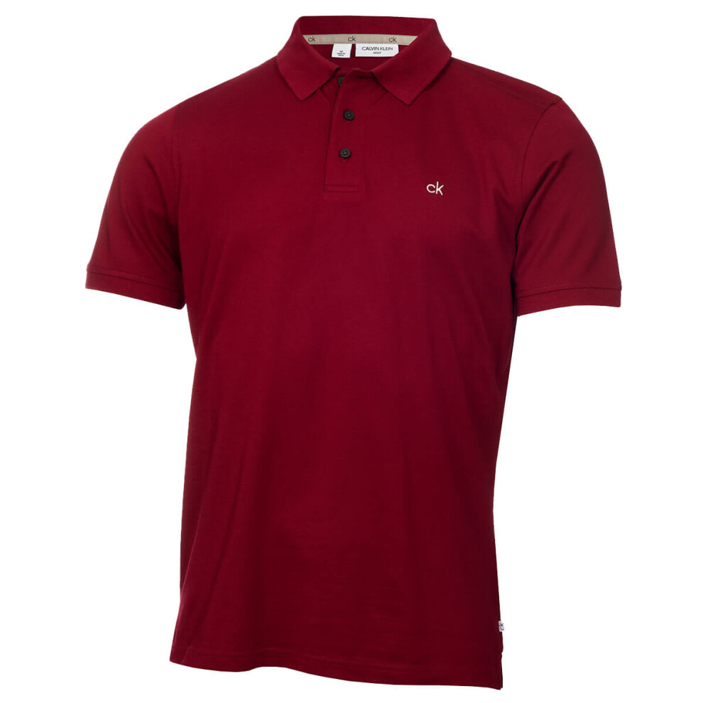 Calvin Klein (Xxl, Burgundy) Mens 2026 Planet Friendly Moisture Wicking Supersoft Polo Shirt