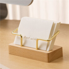 4X Visitekaarthouder Organizer Bureau Displaystandaard Memoteller Accessoires Tafelblad Plank Thuis, Beukenhout Kleur