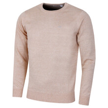 (L, Caramel Marl) Calvin Klein Mens 2026 Crew Neck Cotton Breathable Golf Sweater