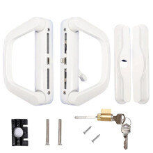 Unilateral Luxury Docking Lock for Large Sliding Doors, Wardrobes, and Kitchens White