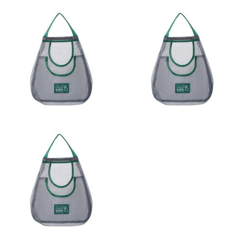 3X Reusable Kitchen Hanging Mesh Bag Large Capacity Home Fruit Vegetable Storage No.3
