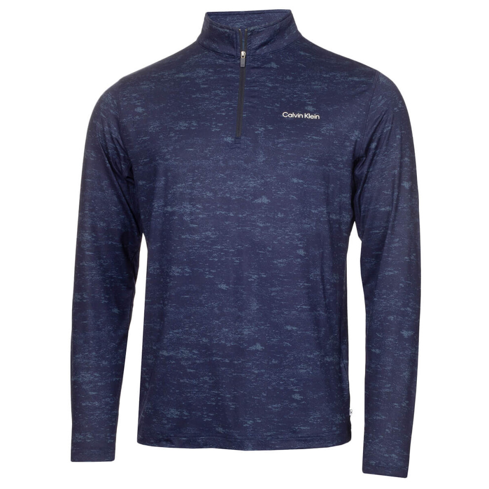Calvin Klein (Xxl, Evening Blue) Mens Newport Half Zip Thermal Breathable Lightweight Sweater