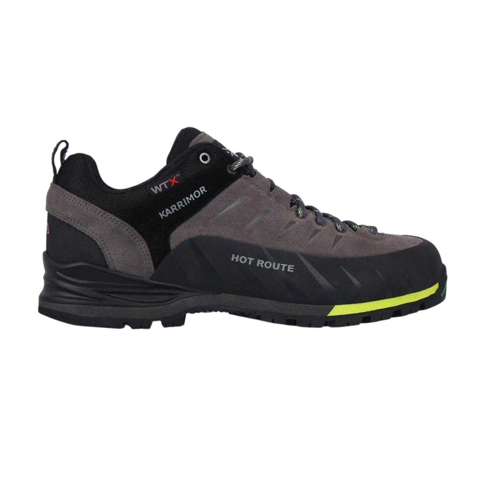 Karrimor (9.5 Uk, Charcoal/Lime) Mens Hot Route Suede Walking Shoes
