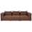 Beliani Modular Sofa 3 Seater AXEBO Brown Boucle 4