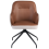 Beliani Dining Chair Swivel STOWE Fabric Brown 4