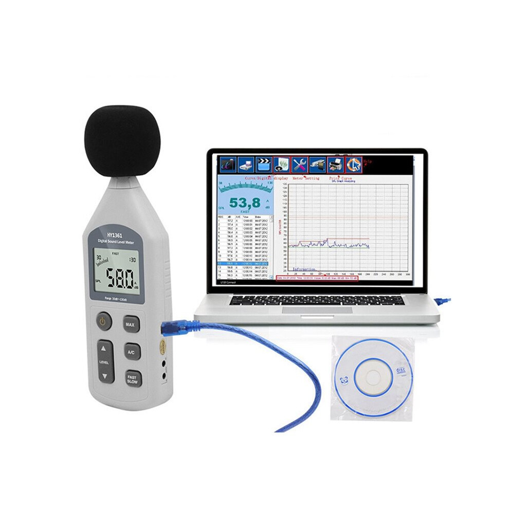 Digital Decibel Meter Usb Noise Level Meter Environmental Noise Tester Detector Monitor For Home,Office,Factory 6031137947962