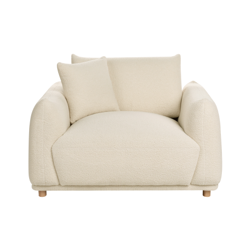 Beliani Armchair JUBEK Boucle Off-White 2