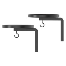 2pcs 3in1 Wall Mounted Metal Bird Feeder and Bath with Plant Hook Rustic Garden Decor for Outdoor Fence Yard Wild Birds