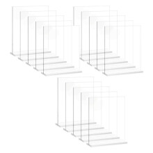 Acrylic Sign Holder, 5x7, 15 Pack Vertical Clear Table Menu Display,Suitable for Restaurants, Office, Store, Fair