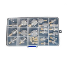 24PCS SMA RF Coaxial Adapter Kit SMA M/F to TNC UHF BNC N F Coax Cable Connector WIFI Radio Antenna Converter Set