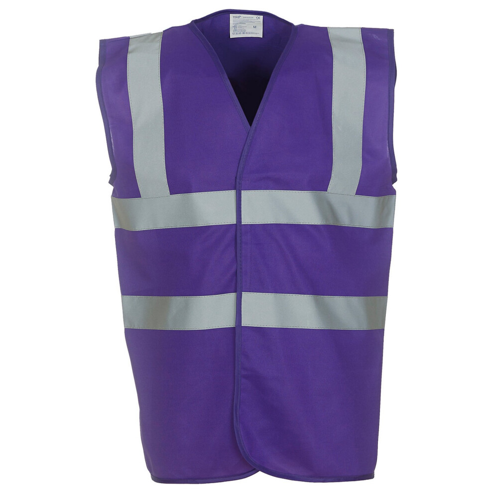 (3Xl, Purple) Yoko Unisex Adult Hi-Vis Waistcoat 5063470308378