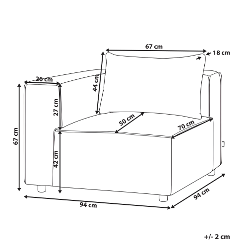Beliani Corner Seat AXEBO Off-White Boucle 2