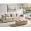 Beliani Modular Sofa 3 Seater AXEBO Beige Boucle 2
