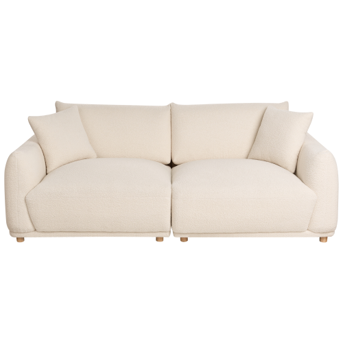Beliani Sofa 3 Seater JUBEK Boucle Off-White 1