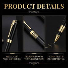 Professional 0.5mm Metal Ballpoint Fancy Pen Set - Luxury Business Pens with 2 Refills