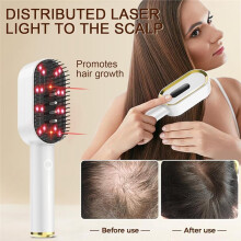 Peine Láser para el Crecimiento del Cabello Fino, Masajeador Vibratorio del Cuero Cabelludo Que Promueve un Cabello Más Abundante y Grueso
