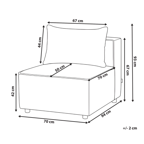 Beliani 1-Seat Section AXEBO Brown Boucle 2