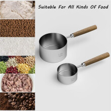 Stainless Steel Dog Food Scoop with Two-Pack Measuring-Cup: 1CUP and 1/4CUP-Perfect for Precise Pet Mealtime Portioning