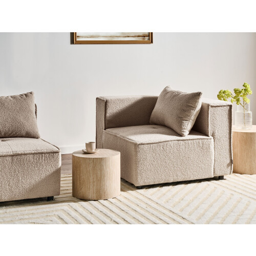 Beliani Corner Seat AXEBO Beige Boucle 1