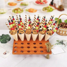 Ice Cream Holder 36 Holes Ice Cream Cone Holder Food Display Stand Food Cone Holder for Buffet Restaurant or Food Trucks