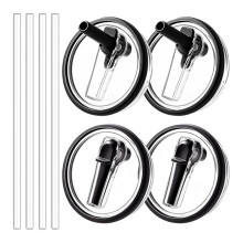4 Pack Replacement Lids for HydroJug 40oz Travel Tumbler with Handle, Spill-Proof Water Bottle Lids Black