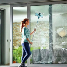 Water Sprays Window Mesh Screen Brush Window Cleaner Wiper Telescopic Long Handle Mop Squeegee Cleaning Tool