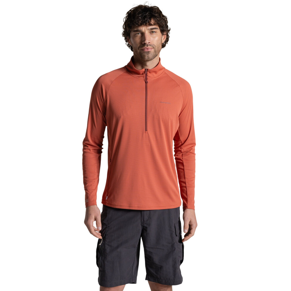 Craghoppers (M, Dark Sahara) Mens Nosilife Half Zip Pullover Multicoloured