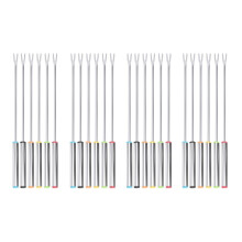 Stainless Steel Fondue Forks with Heat Resistant Handle for Cheese Chocolate Fondue Roast Marshmallows Meat, 9.5 Inch (24 Pack)