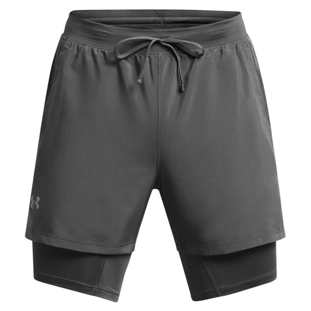 Under Armour (L, Pitch ) Mens Launch Running Shorts Grey